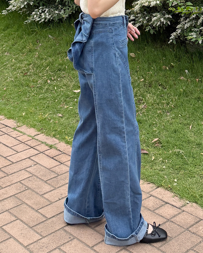 値下げ❣️【極美品】ケンゾレディースデニム　36 KENZO（ケンゾー）の「ASAGAO ストレート ジーンズ（デニム