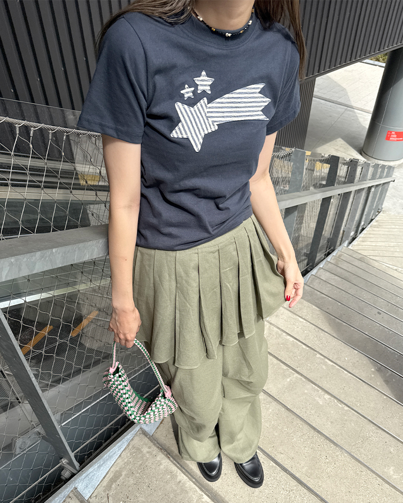 ボーダースターパッチ半袖Tシャツ | ファッション通販サイト NUGU