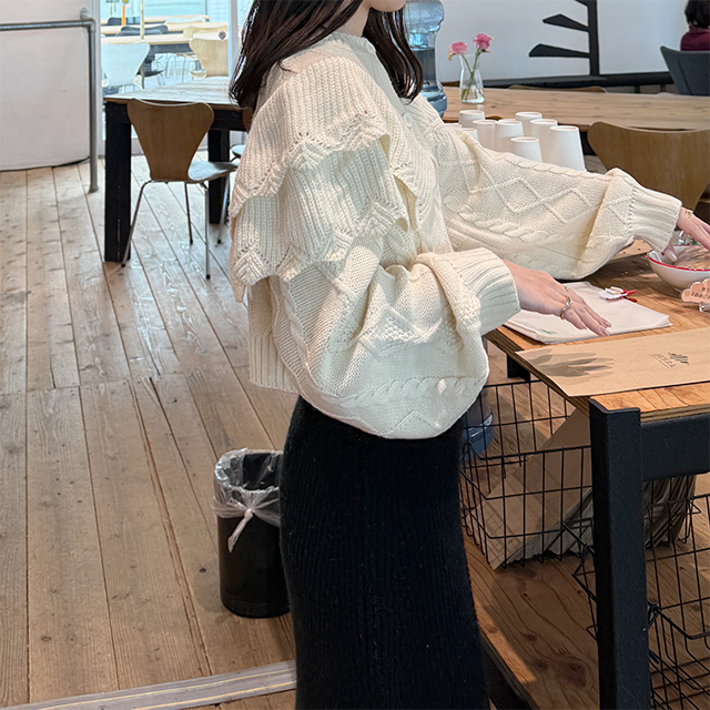 【新品タグ付】 curensology ラッフルニットカーディガン ラッフルニットカーディガン | [公式]カレンソロジー（Curensology）通販