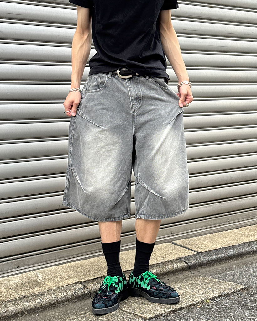★ILLIGO★ ★新作★ スタッズクロス バミューダパンツ スタッズクロスバミューダパンツ ブラック - illigo | 60