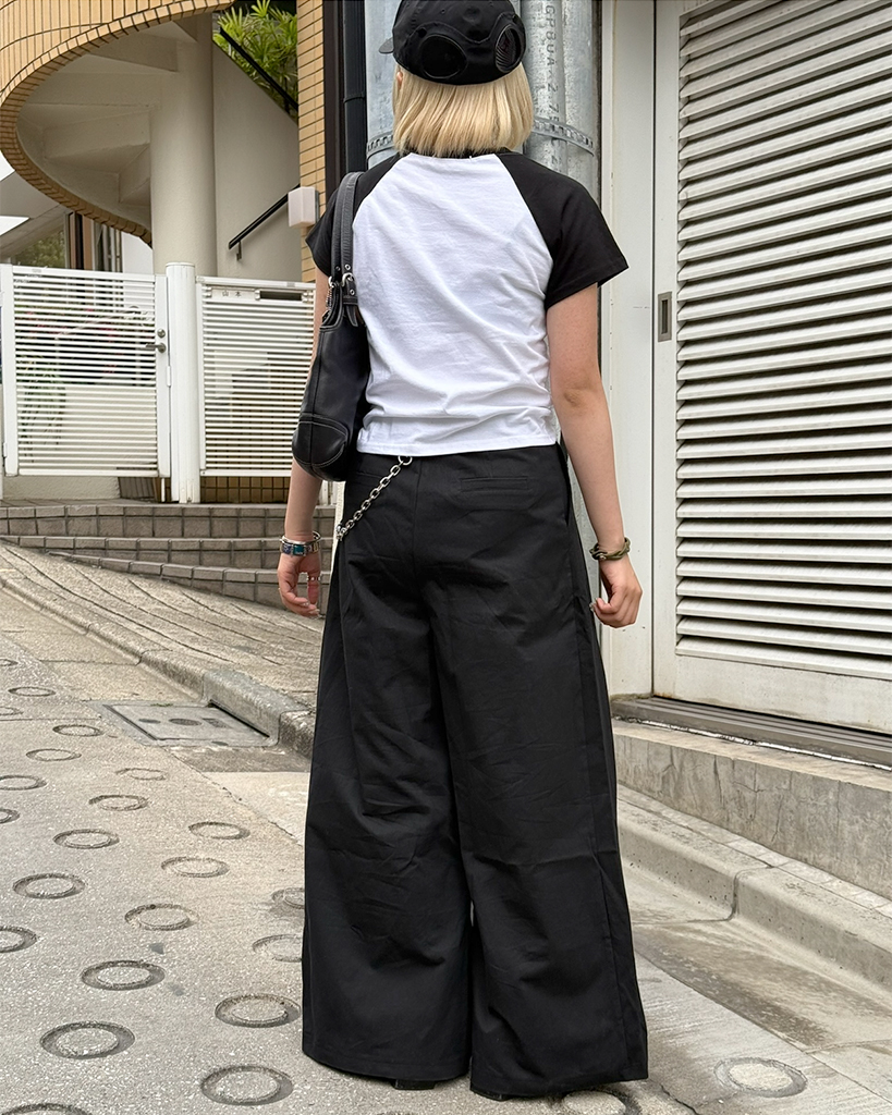 斜めディテールワイドスラックス | ファッション通販サイト NUGU
