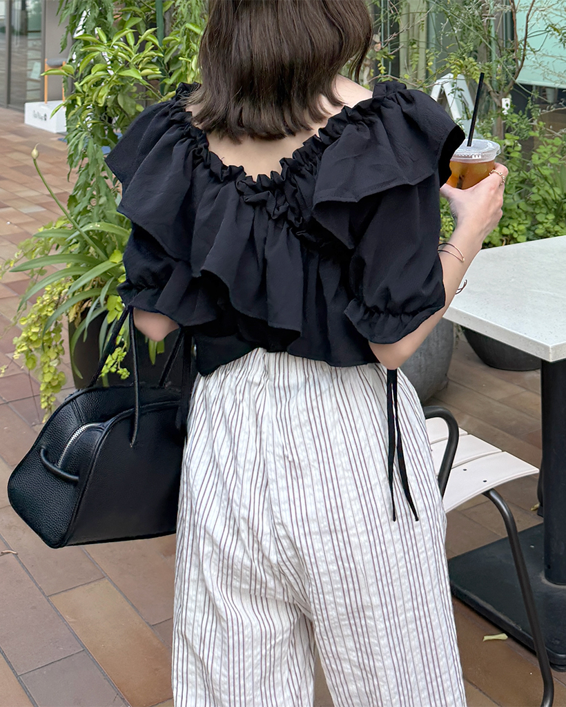 DANJU　9品 ツーウェイフリルオフショルブラウス | ファッション通販サイト NUGU