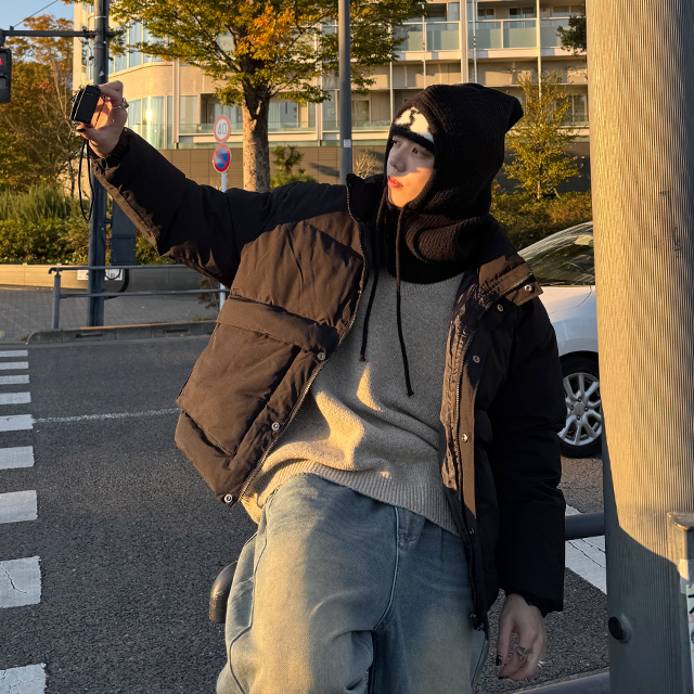 ボタンストリングニットバラクラバ | ファッション通販サイト NUGU
