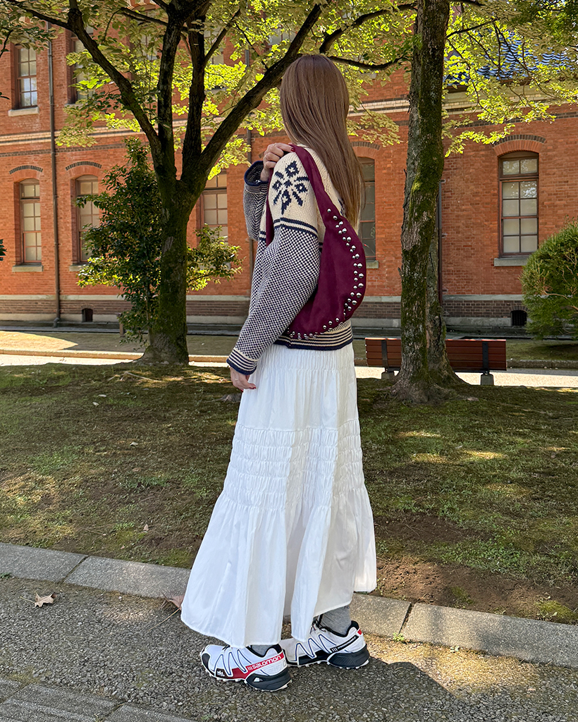 雪柄カラーニットカーディガン | ファッション通販サイト NUGU