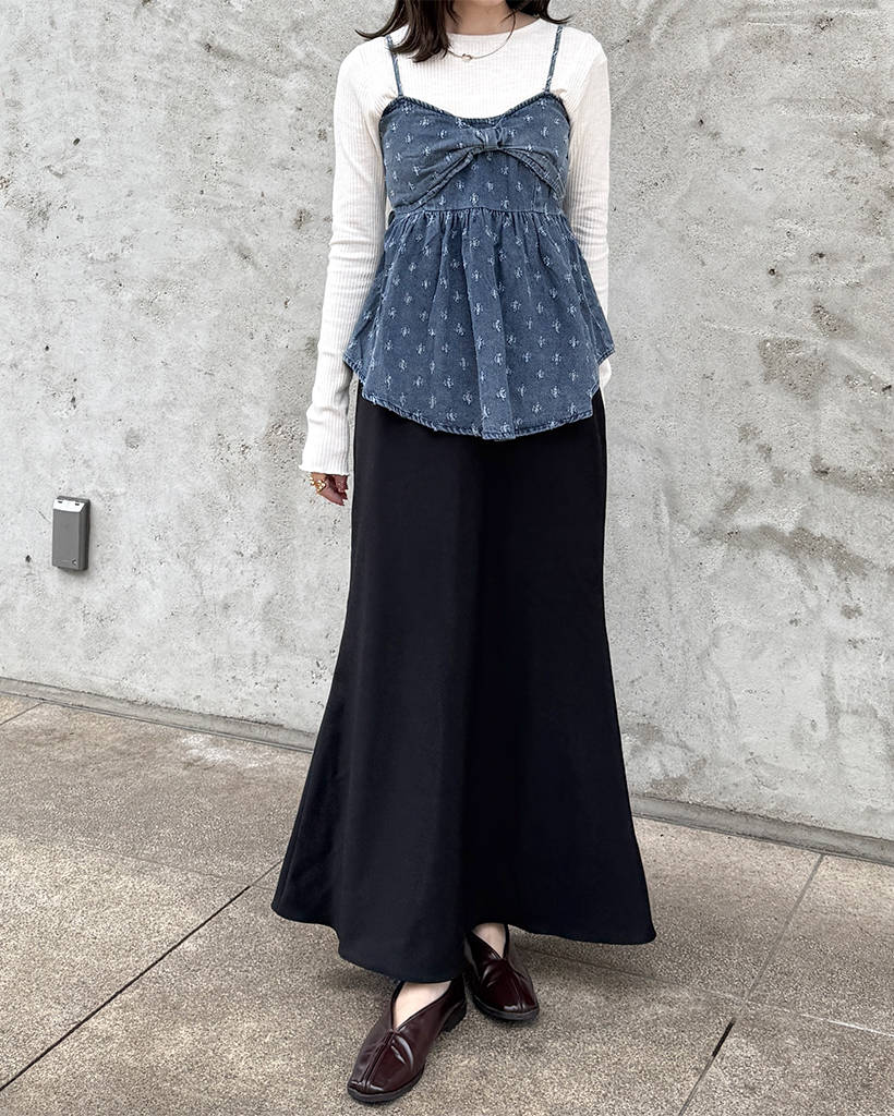 VIVIANO デニムビスチェ レースアップラインデニムビスチェ(FREE BLUE): : ウィメンズ｜PUBLIC