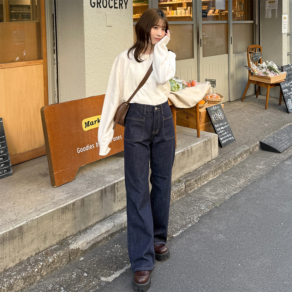 ポケットステッチブーツカットローデニム | ファッション通販