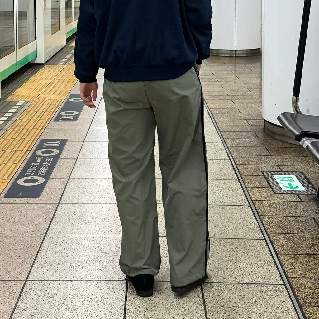 SALT +JAPAN 新品ナイロンパンツ loose silhouette nylon pants / black（ルーズシルエット
