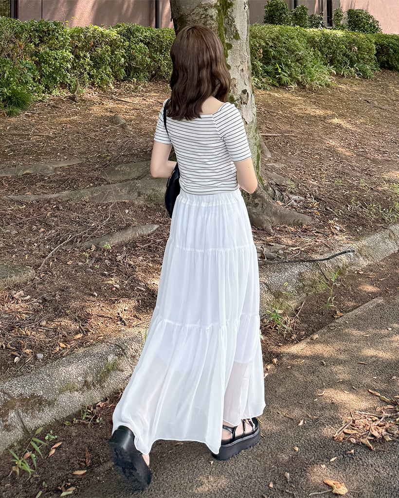 HOUSE OF LOTUS 2WAY シャーリングスカート　ロングスカート HOUSE OF LOTUS 2WAY シャーリングスカート ロングスカート