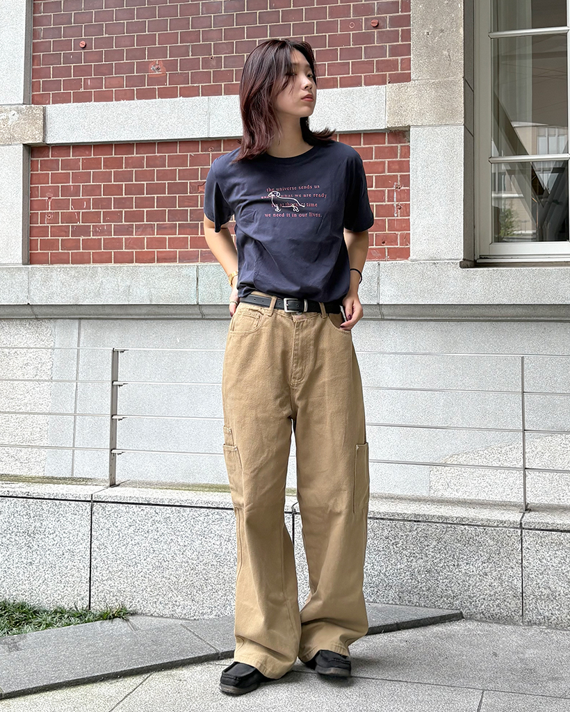 90s vintage VISITOR PRODUCTION ワイドパンツ ユニセックス)膝ダブルポケットワイドパンツ | ファッション通販サイト