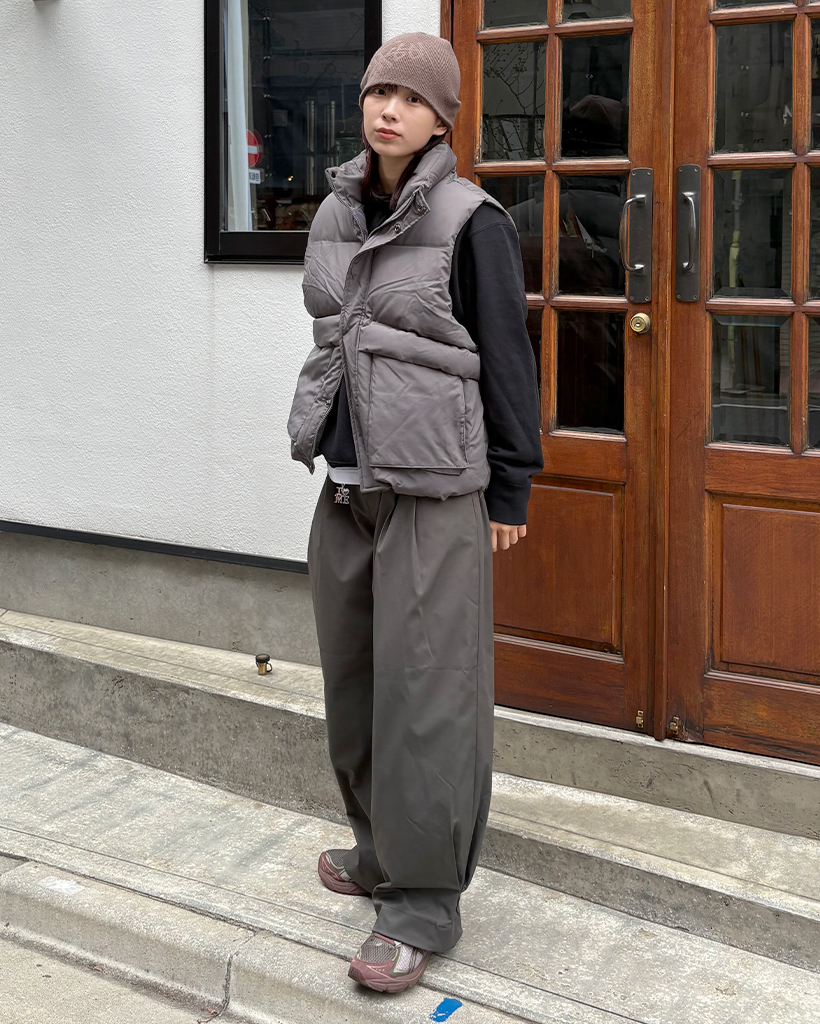 ユニセックス)ビッグポケットオーバーサイズキルティングベスト