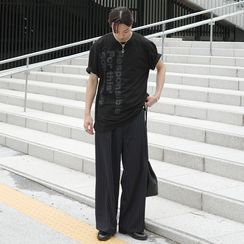 ストライプストレートスラックス | ファッション通販サイト NUGU