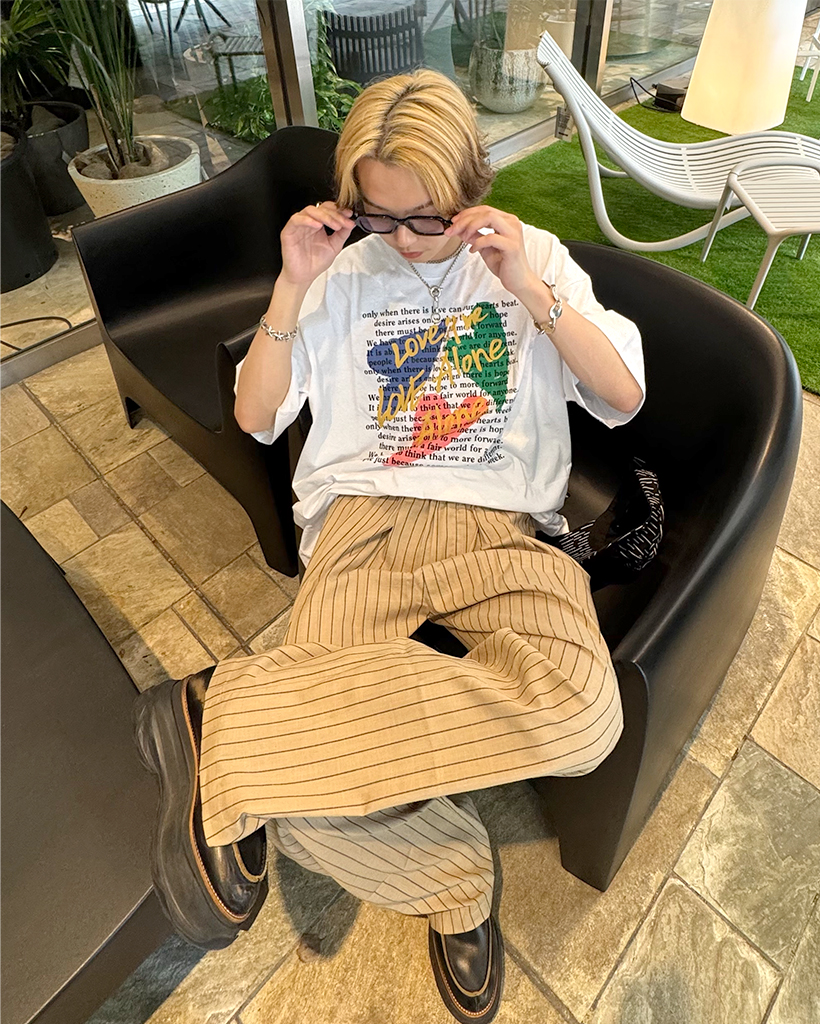 アトリエgg ナイティーハート Tシャツ GRANCY】Damage HeartEmbroidery Halfsleeve Tee / ダメージ