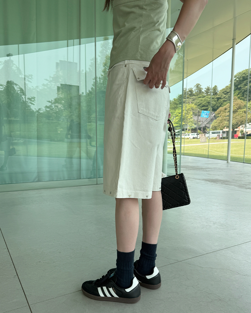 スタッズディテールバミューダパンツ | ファッション通販サイト NUGU