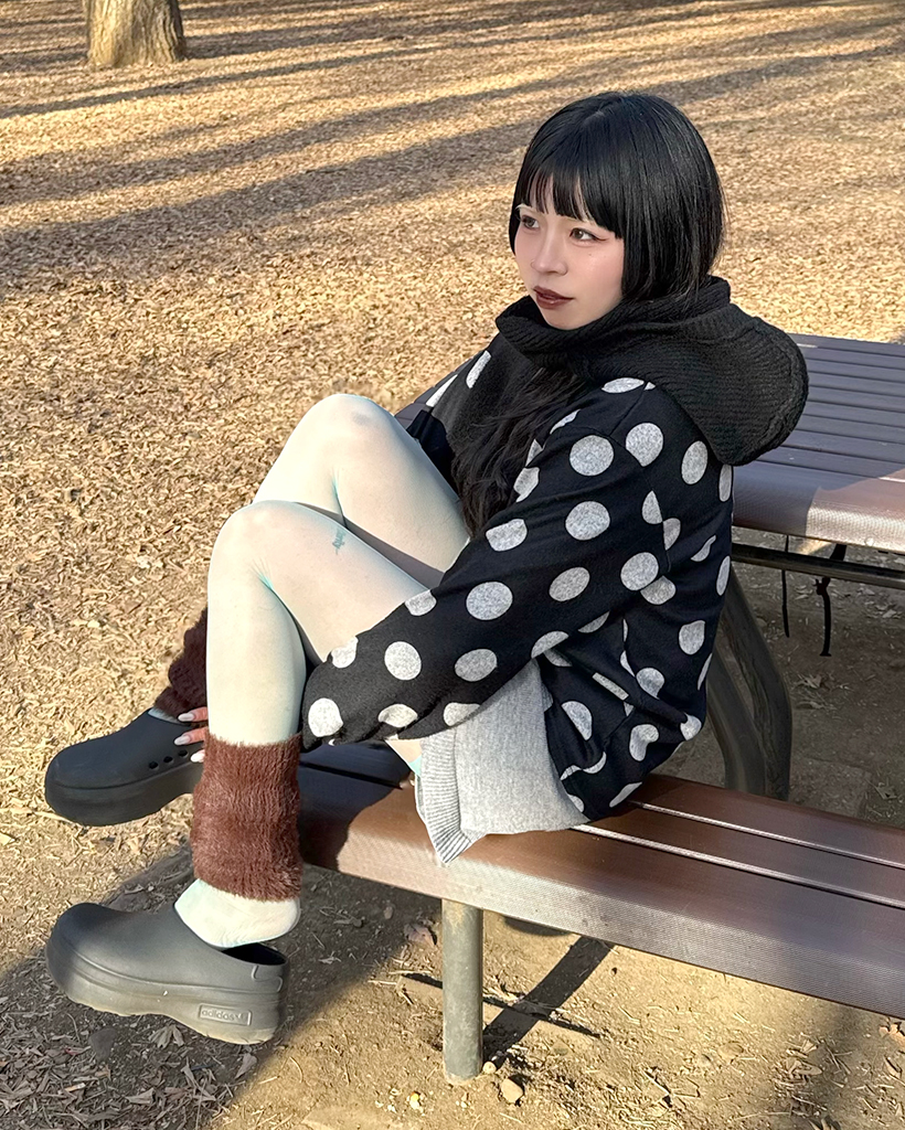 ビッグドットオーバーサイズTシャツ