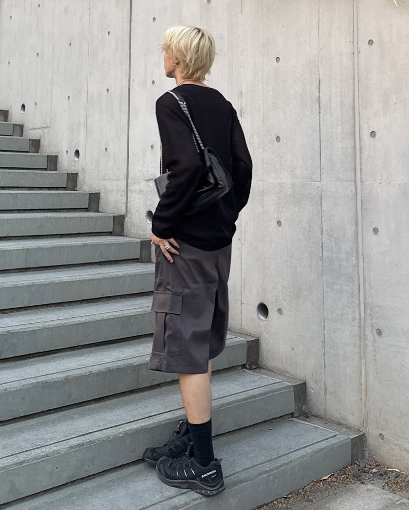 SECRETニット ユニセックス)ルーズフィットシースルーニット | ファッション通販