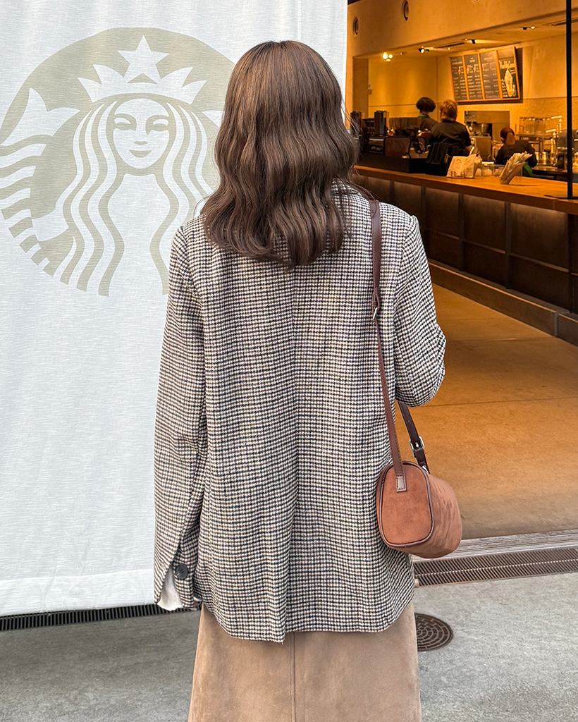 AURALEE ハウンドトゥース チェック ダブル ジャケット 高級 綺麗目 AURALEE ハウンドトゥース チェック ダブル ジャケット 高級 綺麗目