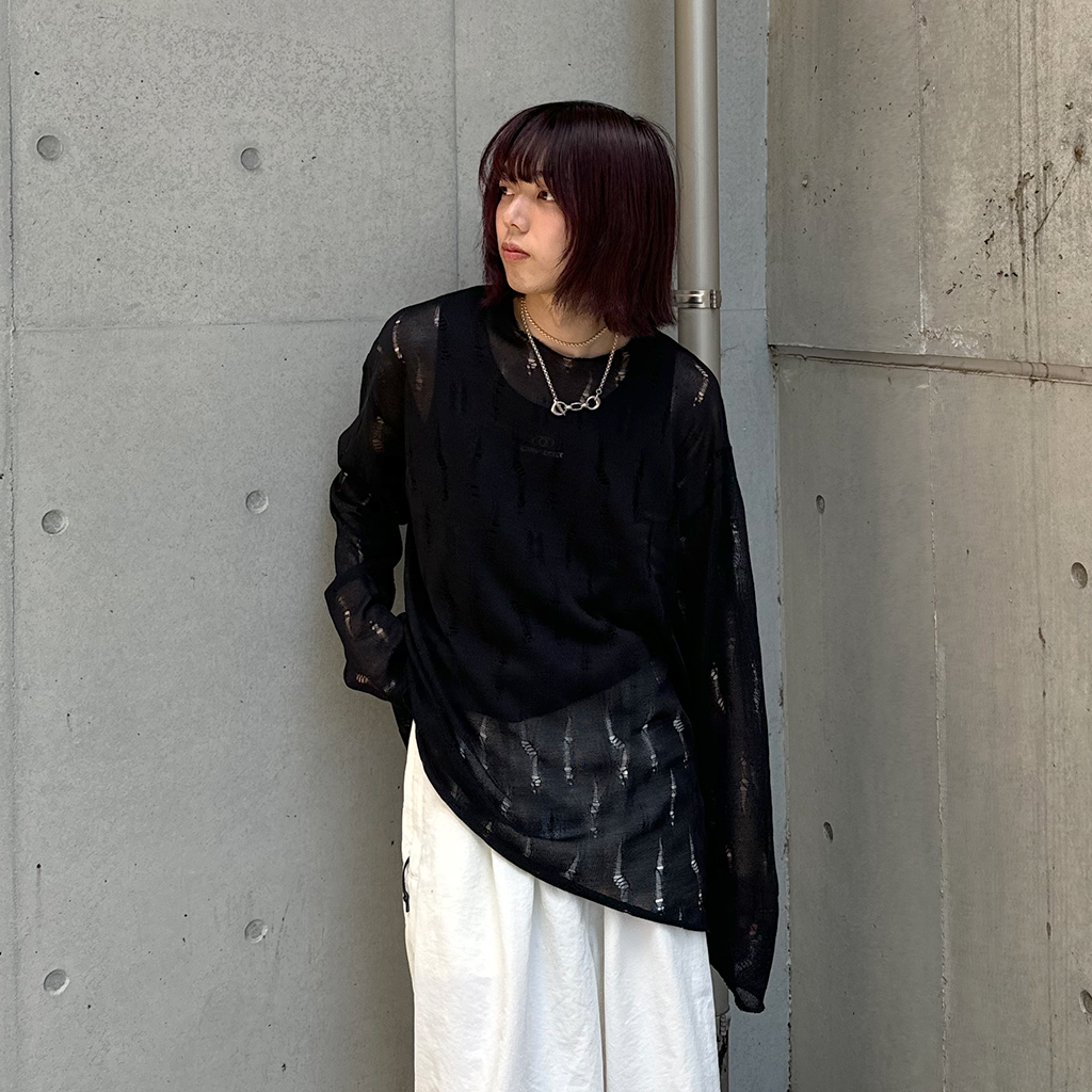 ELUVA Sheer Destroy Knit シアーニット ダメージ ニット Sheer Destroy Knit – ELUVA