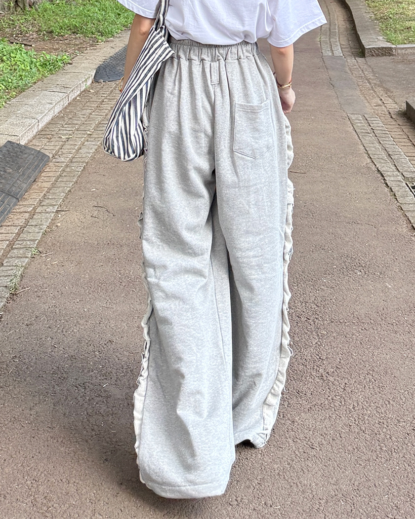 サイドフリルスウェットパンツ | ファッション通販サイト NUGU