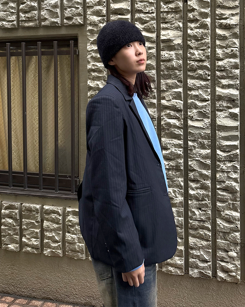 ストライプオーバーサイズジャケット | ファッション通販サイト NUGU