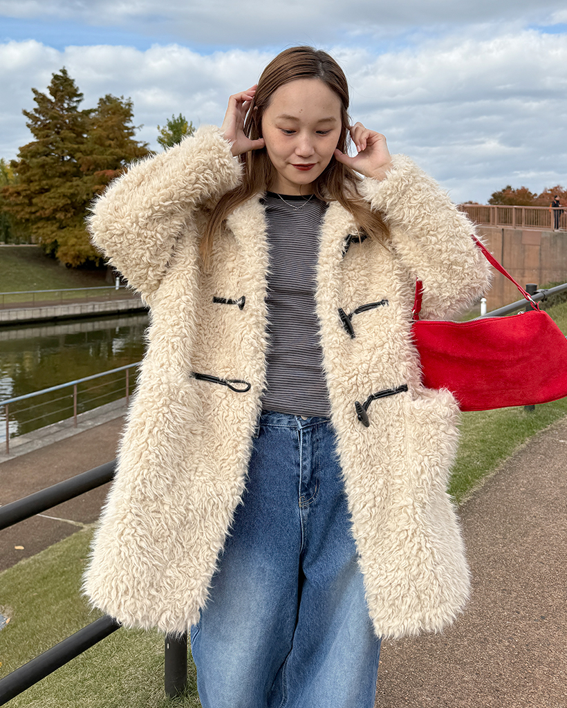 ブークレカラーダッフルコート | ファッション通販サイト NUGU