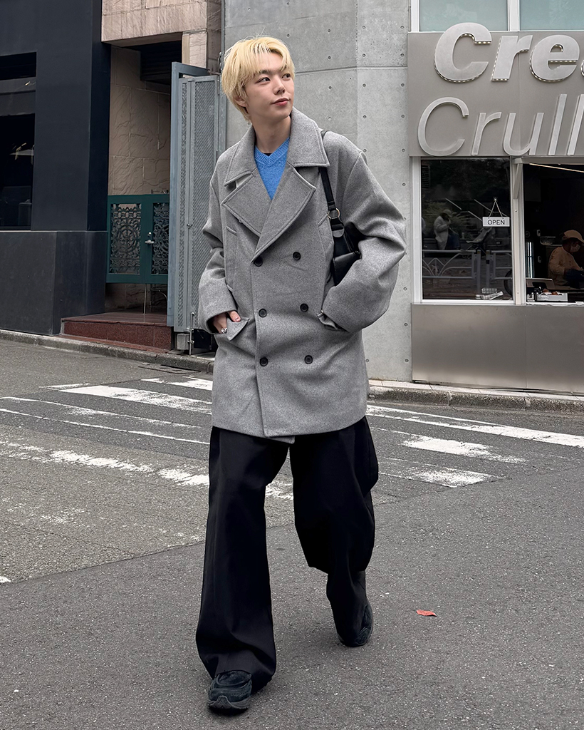 ダブルボタンハーフコート | ファッション通販サイト NUGU