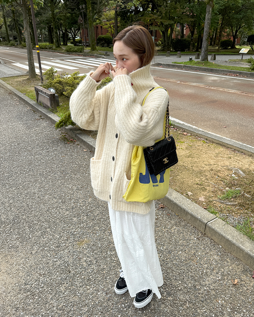 ユニセックス)リブタートルネックカーディガン | ファッション通販