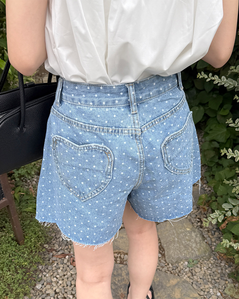 ドットデニムショートパンツ | ファッション通販サイト NUGU