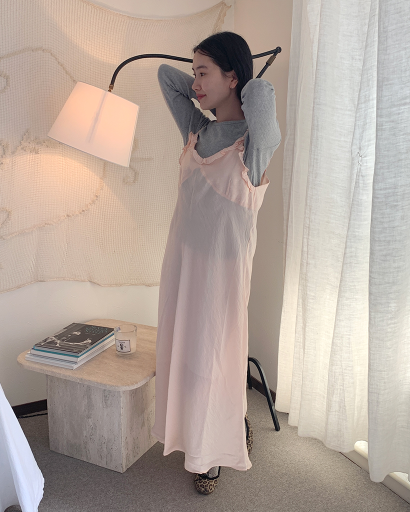 【m】LERURE SheerA-lineonepiece マスタード LERURE SheerA-lineonepiece マスタード レディース