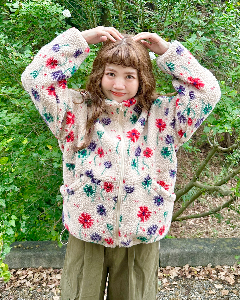 Rady 花柄フリース毛布 毛布 ブランケット 暖かい ひざ掛け かわいい 花柄 シープボア