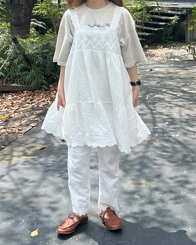 刺繍レースミニワンピース | ファッション通販サイト NUGU