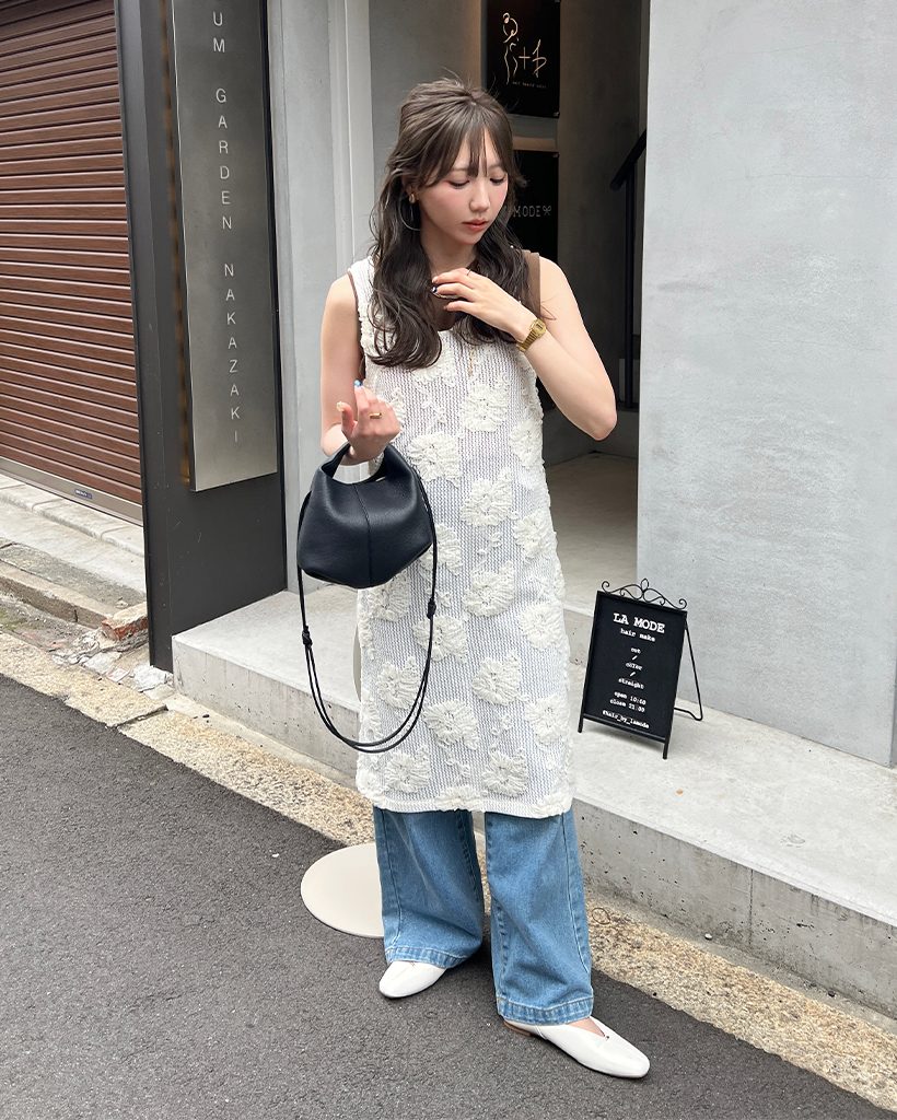 【mjページ】ワンピース フラワーディテールキャミワンピース | ファッション通販サイト NUGU