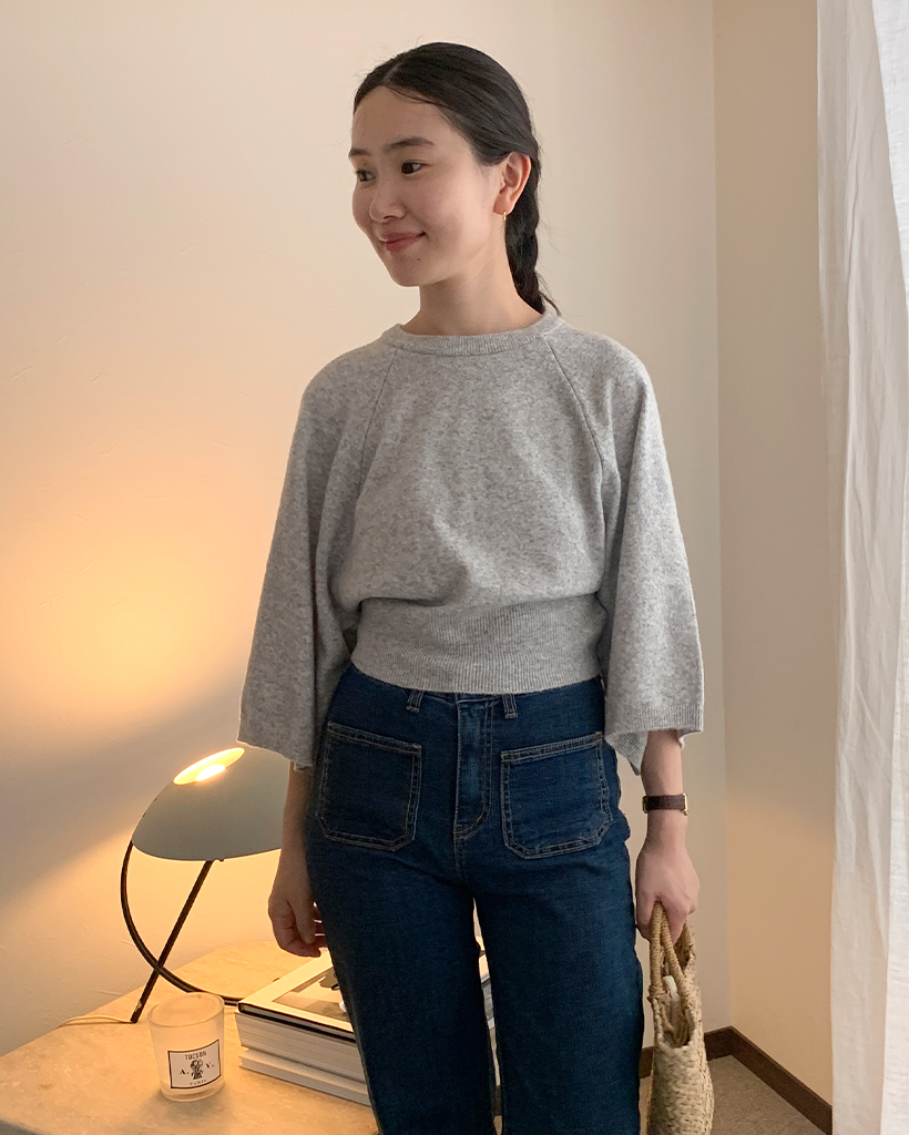 sorm'86 ゴリラニット ベージュ オータムラグランラウンドニット