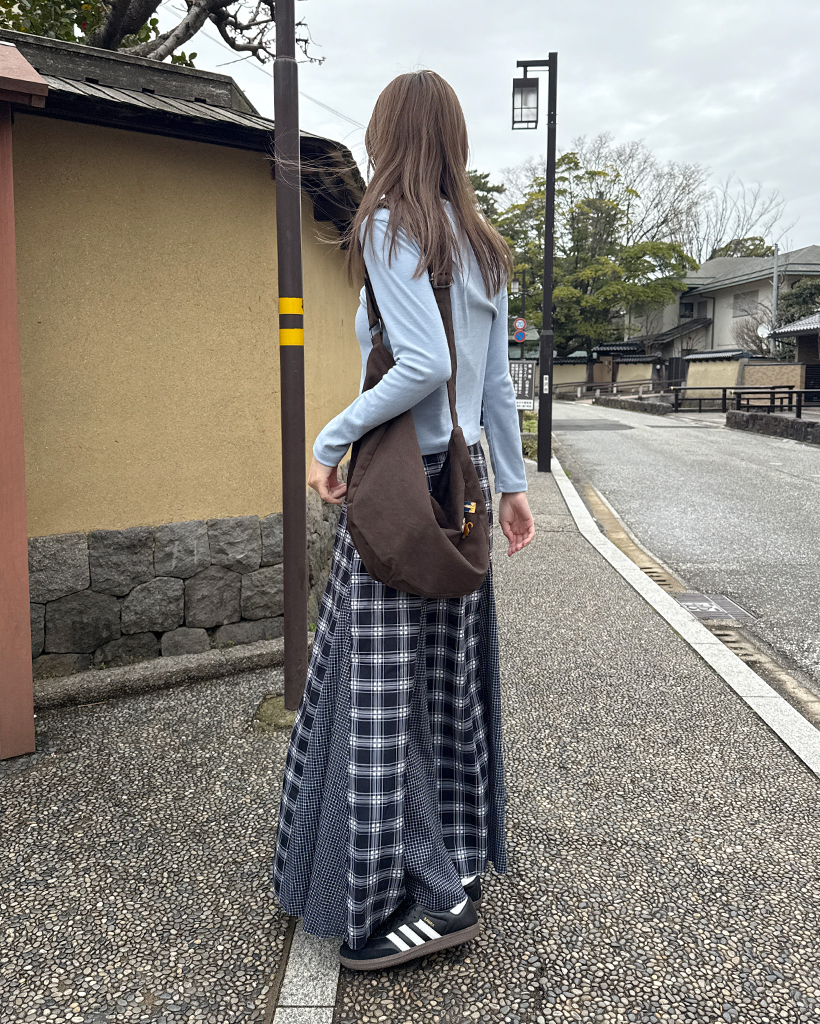 スリットチェックロングスカート | ファッション通販サイト NUGU