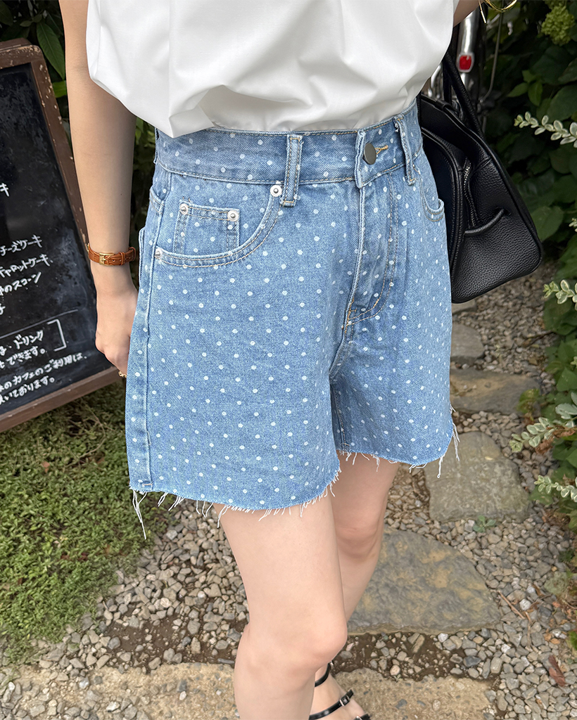 HYKE　デニムショートパンツ ドットデニムショートパンツ | ファッション通販サイト NUGU