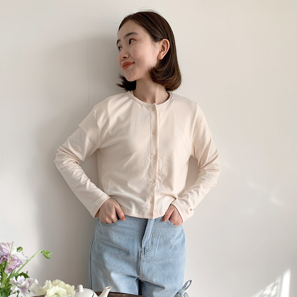 クロップTシャツ＆カーディガンセット | ファッション通販
