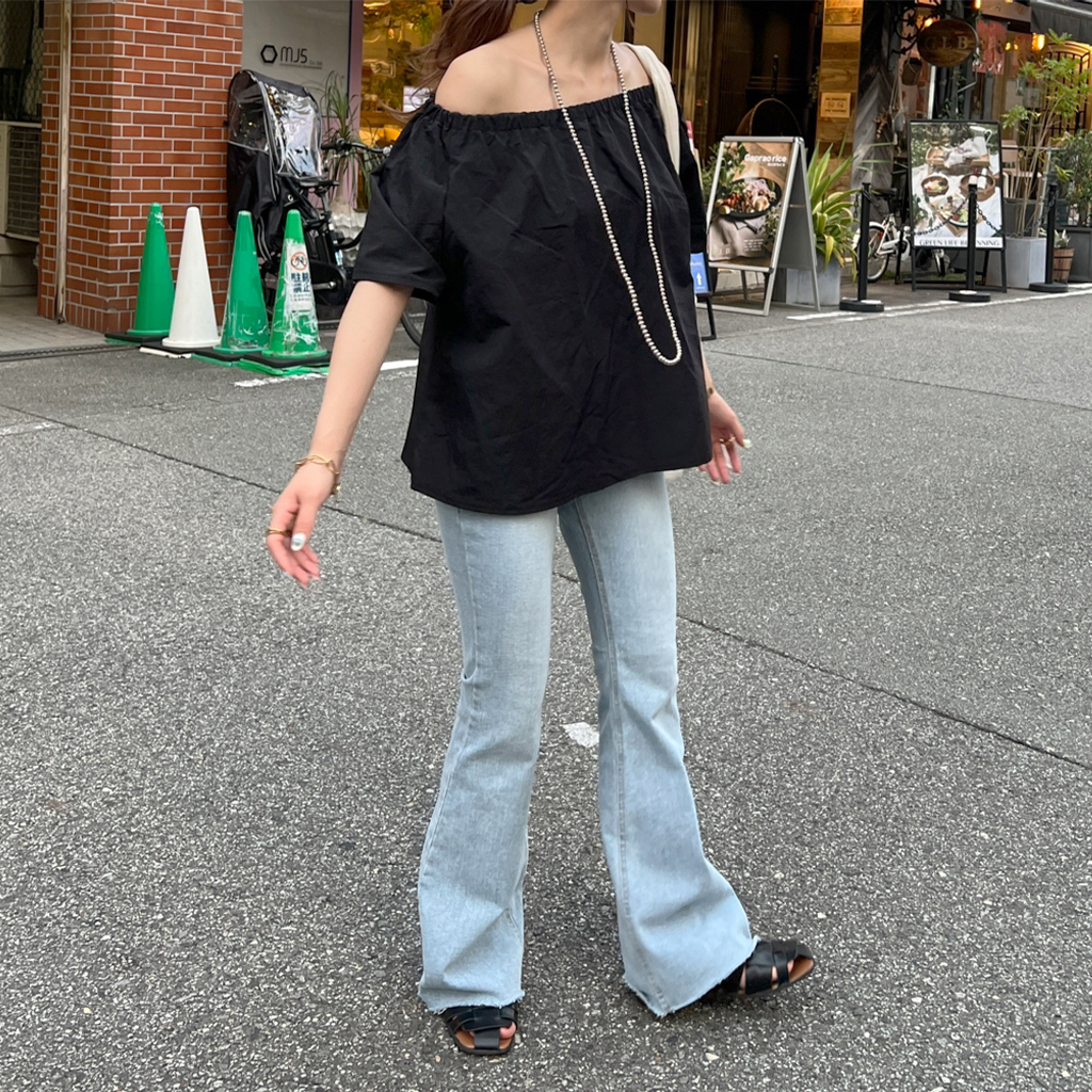 INSTANTFUNK ブーツカットデニムパンツ 美シルエットブーツカットデニムパンツ(洗濯機OK