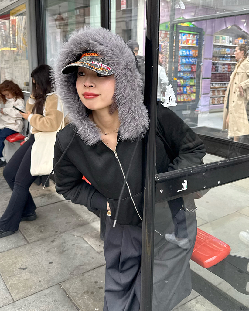 クロップドファーフードジップアップ | ファッション通販サイト NUGU