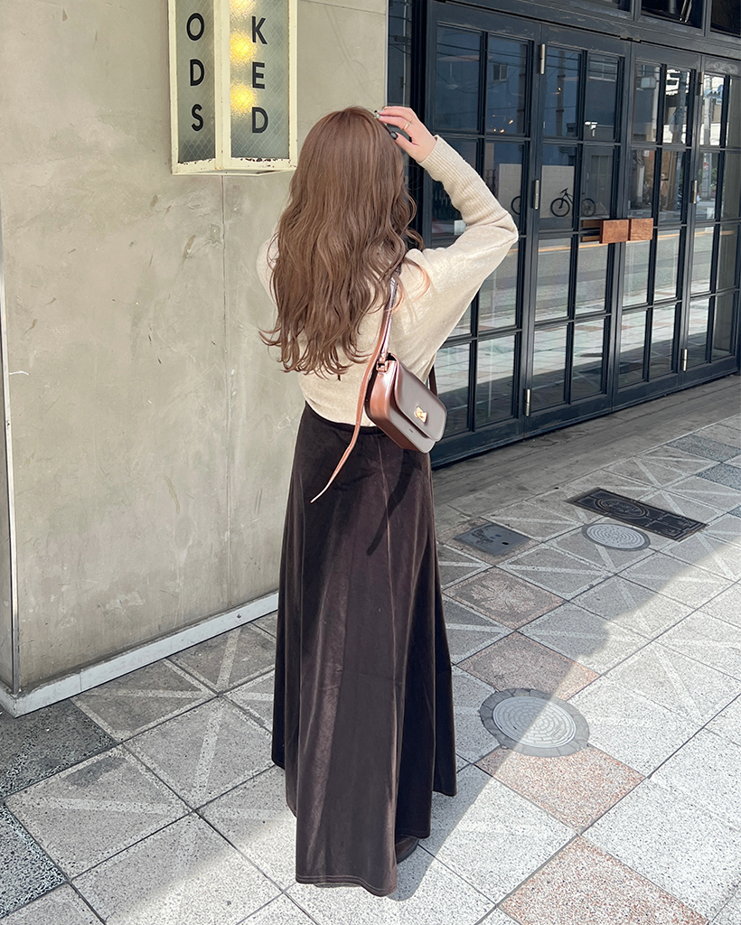 ベルベットマキシスカート | ファッション通販サイト NUGU