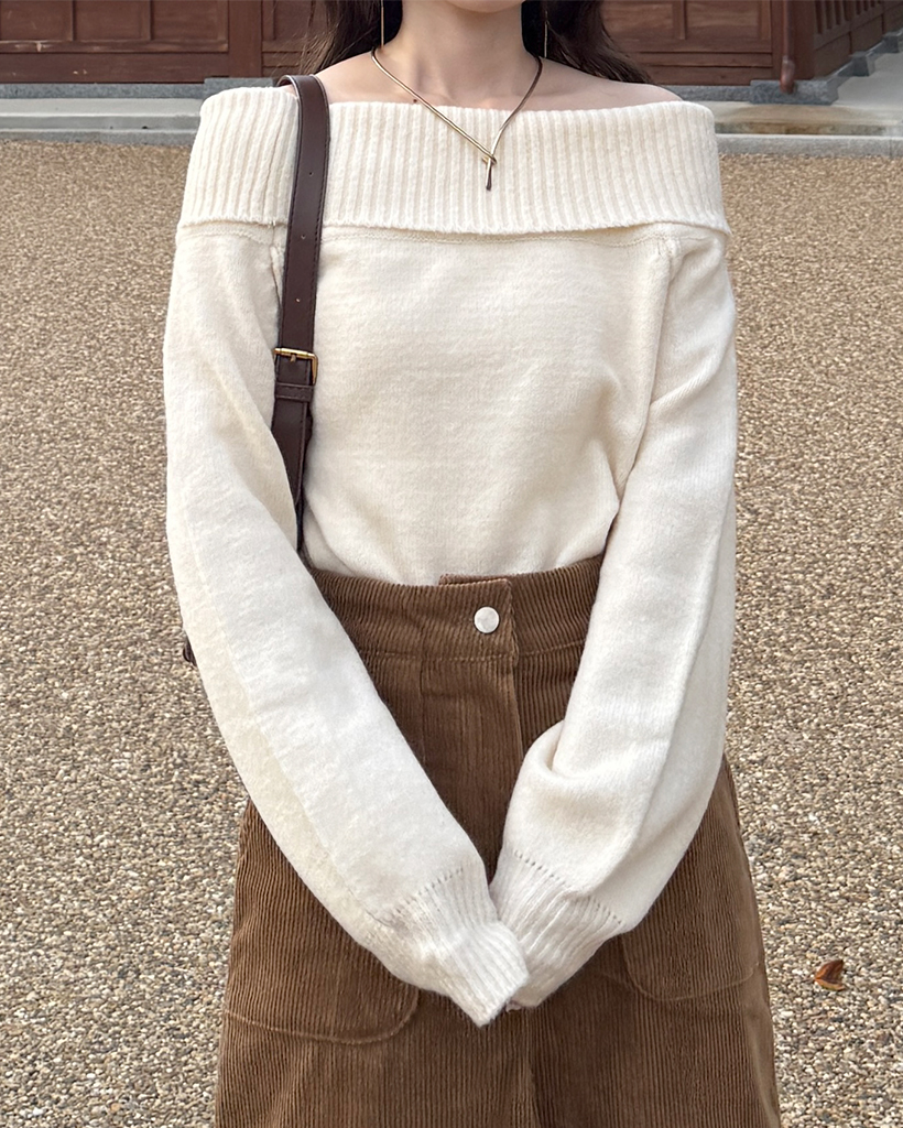 ベーシックオフショルニット | ファッション通販サイト NUGU