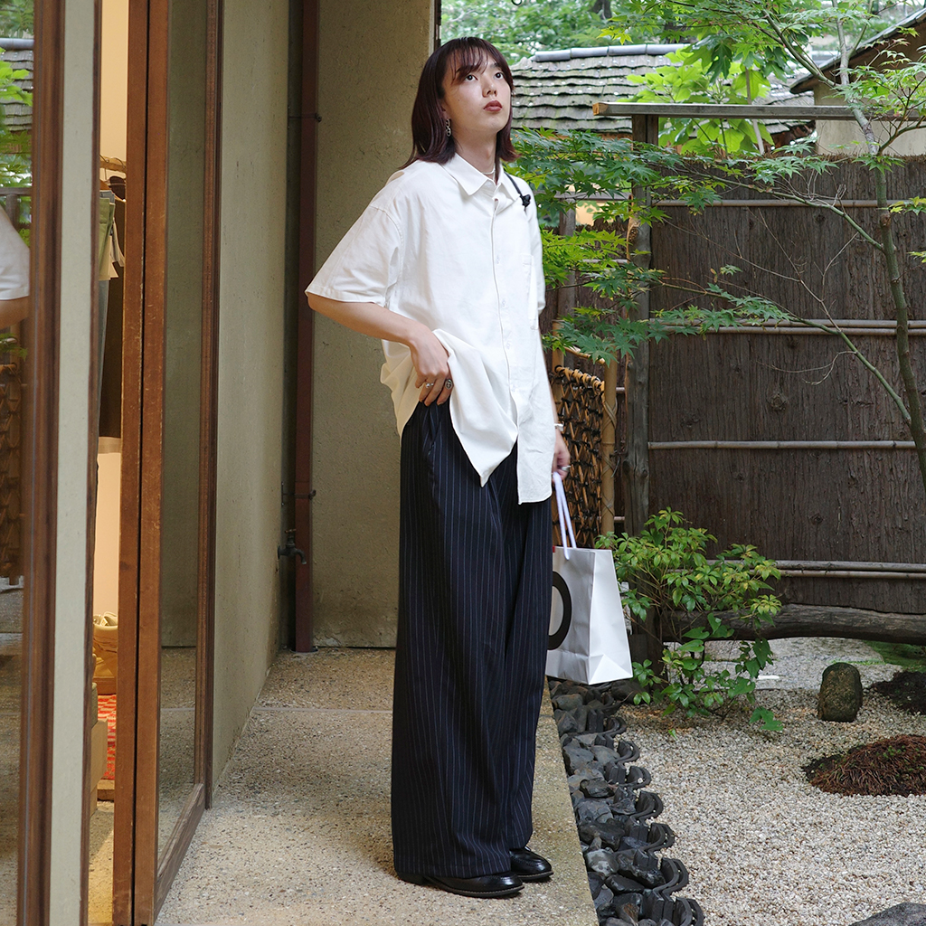 ストライプストレートスラックス | ファッション通販サイト NUGU