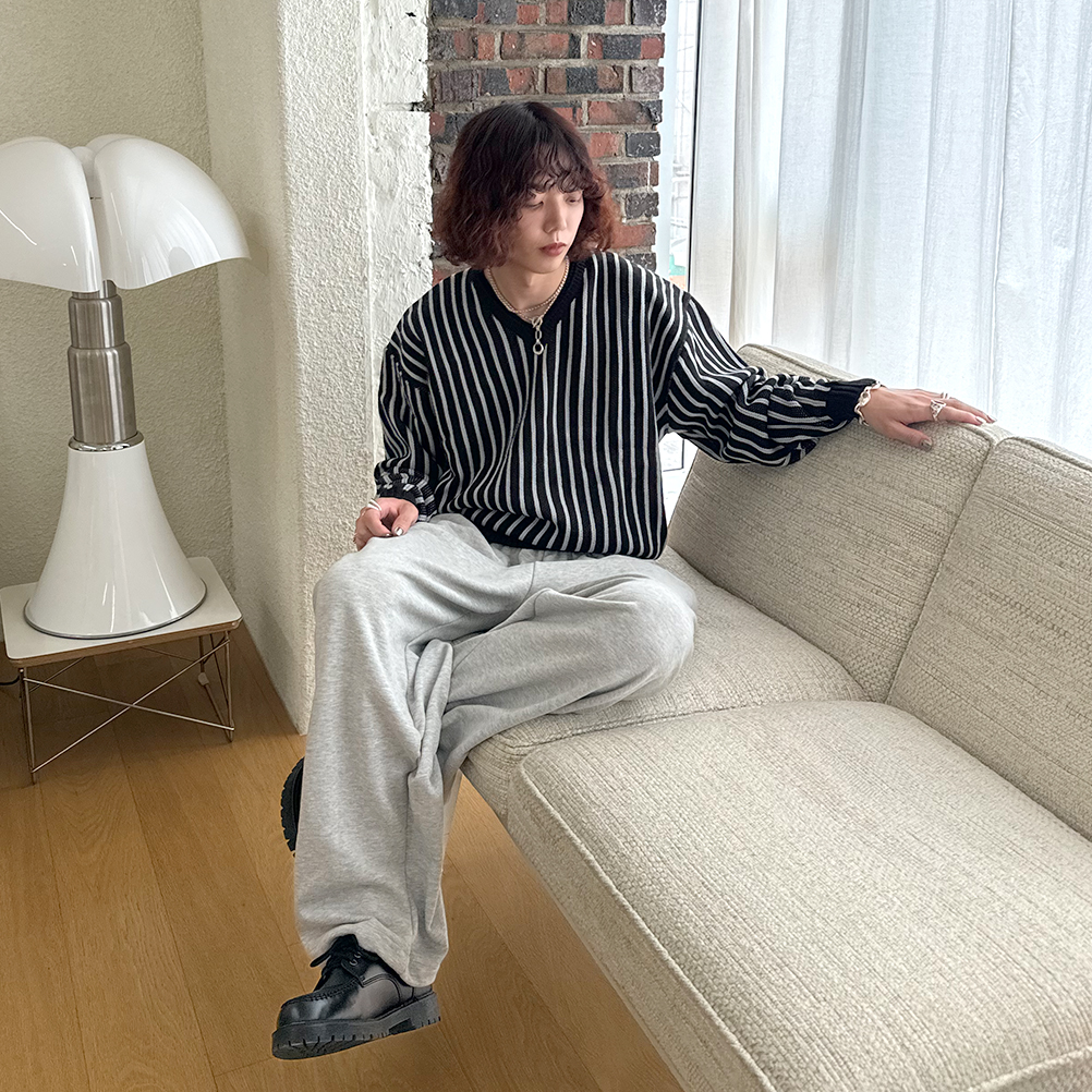 福袋 売れ残り Vネックストライプニット | ファッション通販サイト NUGU トップス