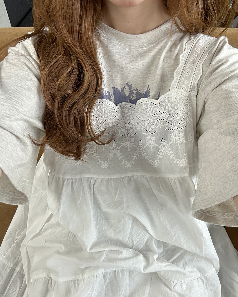 【新品タグ付】Shrimps コットン ミニワンピース 刺繍 オーガンザパネル 新品タグ付】Shrimps コットン ミニワンピース 刺繍 オーガンザ