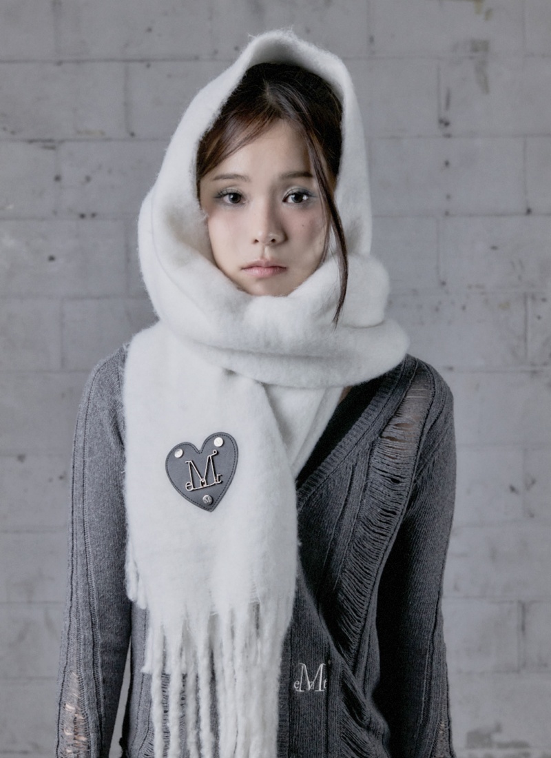 LAMOR METAL LOGO HEART PATCH MUFFLER UNISEX (5Color)