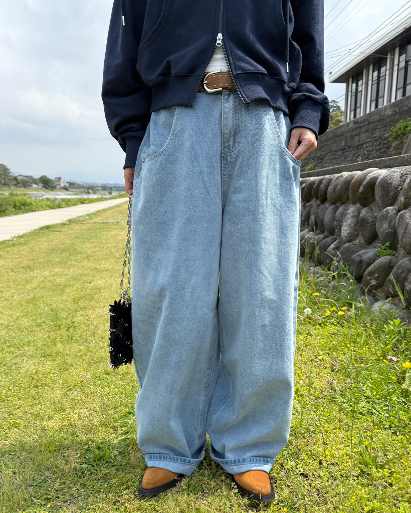 fete ワイドバルーンデニム fete ワイドバルーンデニム ワイドバルーンフィットデニムパンツ