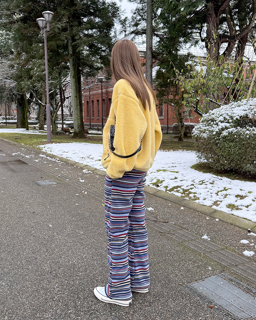 ブーツカットパンツ グラデーション 炎デザイン せんよー カラーボーダーブーツカットパンツ | ファッション通販サイト NUGU