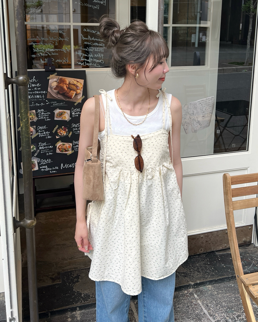 フラワーパターンキャミニワンピース | ファッション通販サイト NUGU