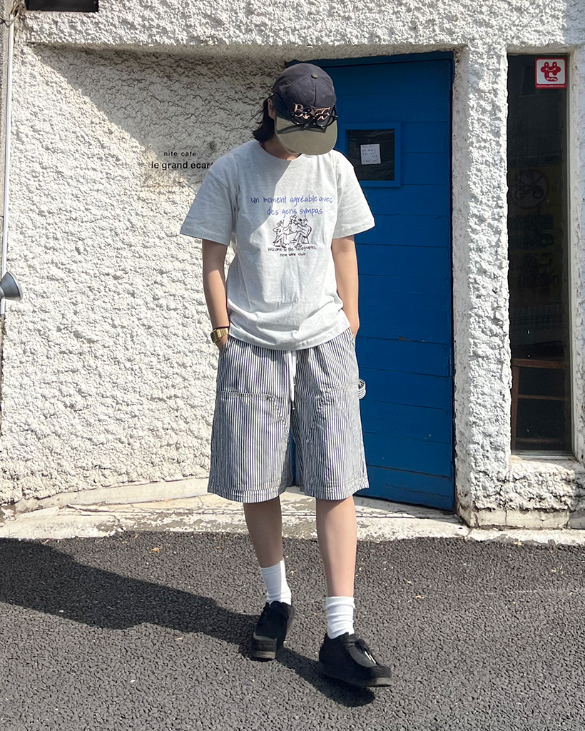 ユニセックス)ストライプハーフパンツ | ファッション通販サイト NUGU