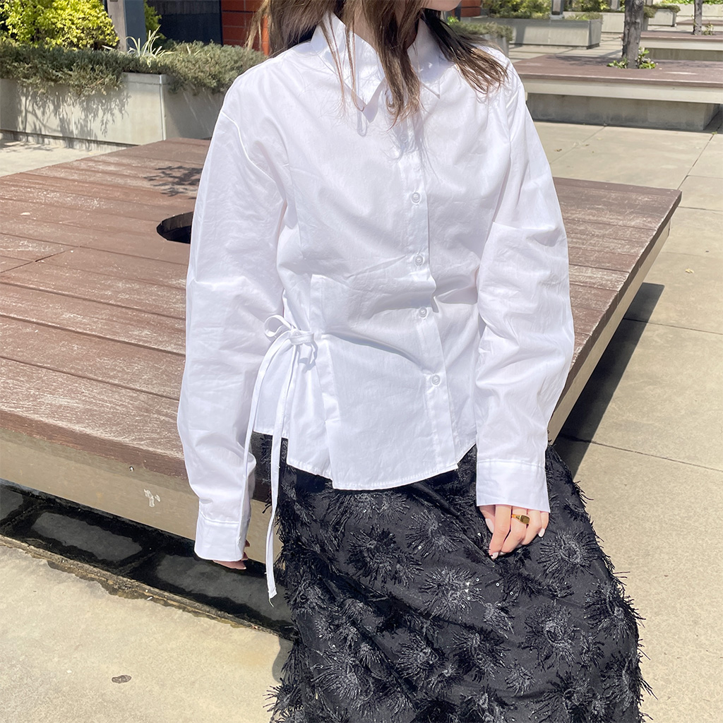 サイドリボンシャツ | ファッション通販サイト NUGU
