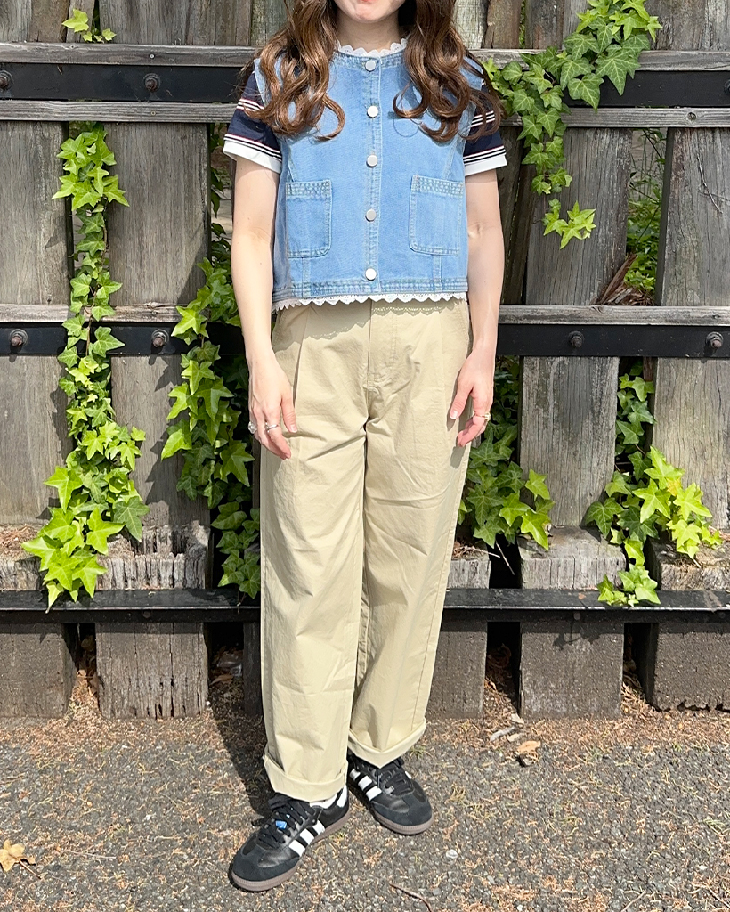 レースポイントデニムベスト | ファッション通販サイト NUGU