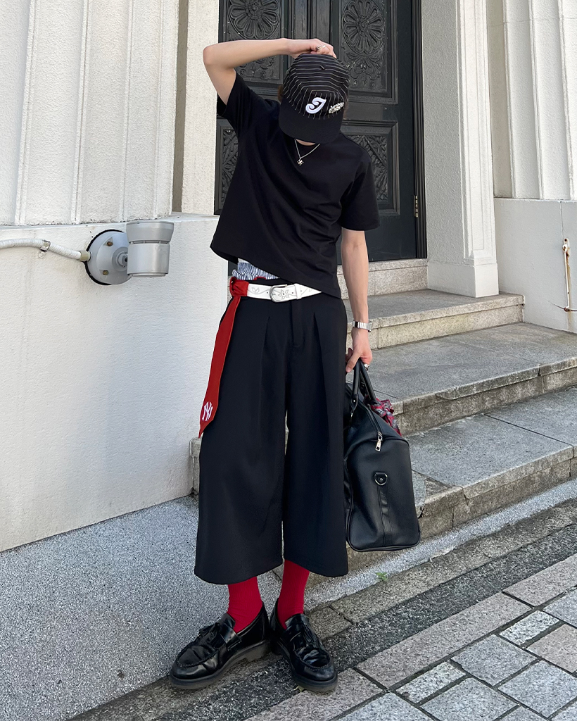 DAIRIKU スタッズ付きベルト ブラック 30％OFF】DAIRIKU/Studs Velt with Holder Bag（Black